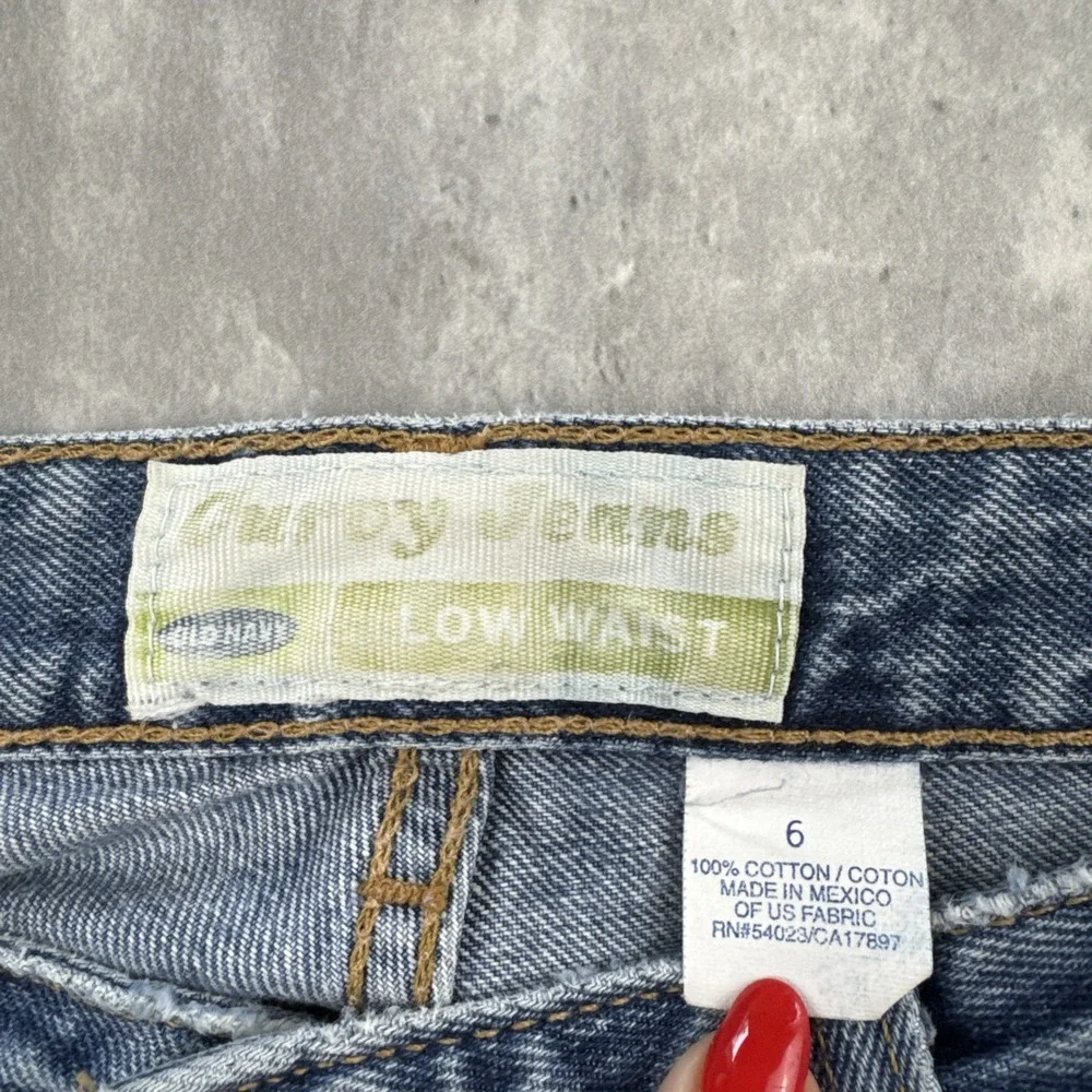 Vintage Old Navy Jeans Womens 6 Curve Low Waist Medium Wash Straight Leg (30x31)
